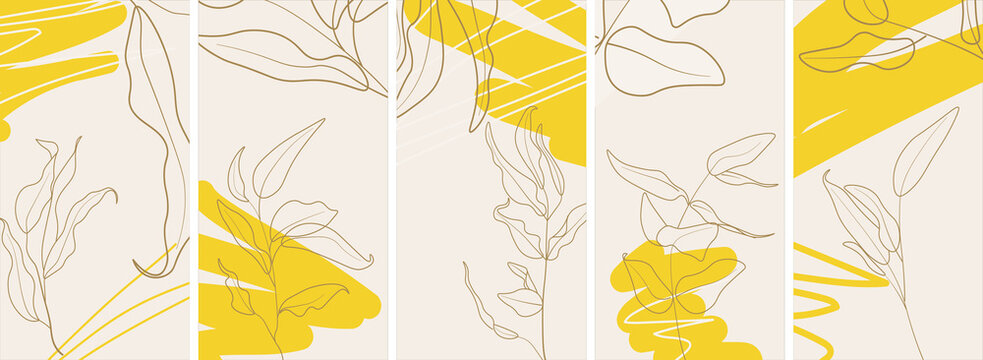 Trendy abstract customizable social media story templates. Template details: 1080 x 1920 px RGB