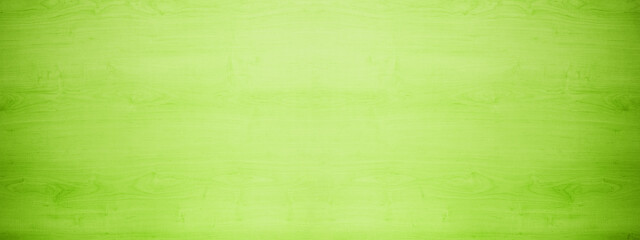 Abstract grunge old neon green painted wooden texture - wood board background panorama banner..