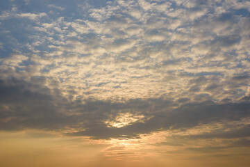 Beautiful clouds and sunset sky background