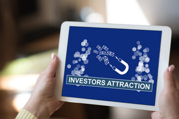 Investors attraction concept on a tablet