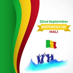 vector illustration for independence day-Mali-22 September