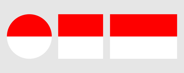 Flag of Indonesia. Vedctor illustration isolated on white background