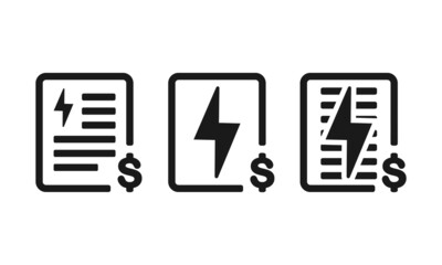 Electricity utility bill. Payment icon. Illustration vector	
