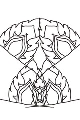 black and white horse