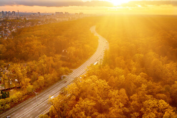 Road view from above