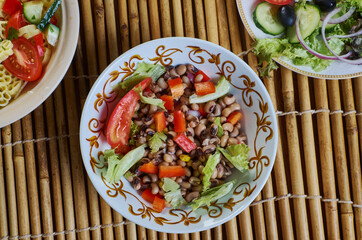 Nigeria black-eyed pea beans salad.