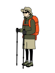 登山の服装　男性