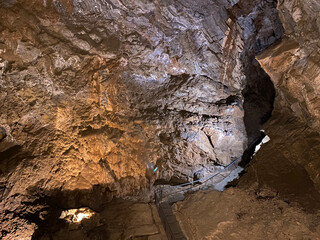 Tourist Lokvarka cave in the Gorski kotar region - Lokve, Croatia (Turistička špilja Lokvarka u regiji Gorski kotar - Lokve, Hrvatska)