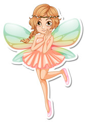 Beautiful fairy cartoon character sticker