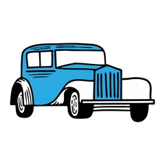 Car vector illustration with hand drawn style