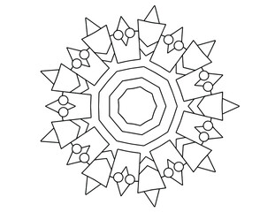 Mandala with royal design and look, doodle, abstract geometric mandala
