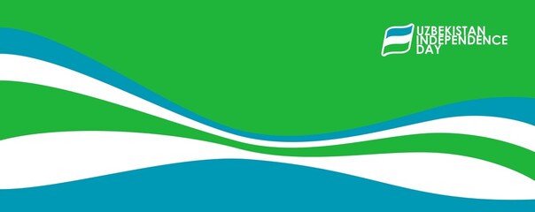 Obraz premium vector illustration of 1st September Uzbekistan Happy Independence Day. Web header or banner design with stylish text 1st September and Abstract ornament Background.