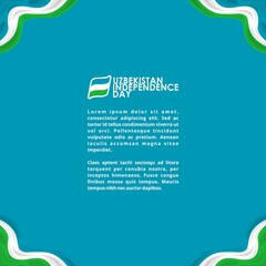Obraz premium vector illustration of 1st September Uzbekistan Happy Independence Day. Web header or banner design with stylish text 1st September and Abstract ornament Background.