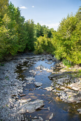 Beautiful and wild river in the province of Quebec, Canada