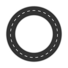 road circle over white background - 451583820