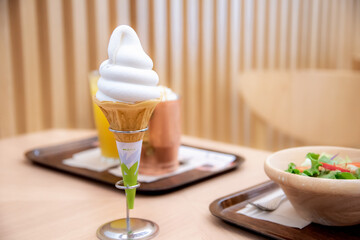 美味しそうなソフトクリーム