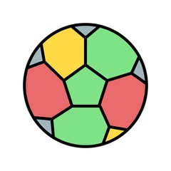 Football Vector Line Filled Icon Design