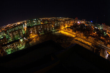 rooftops of the night city