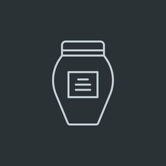 Jar icon vector on white background