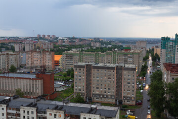 Obraz premium city ​​streets in russia at dawn