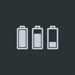 Phone battery icon on navy background