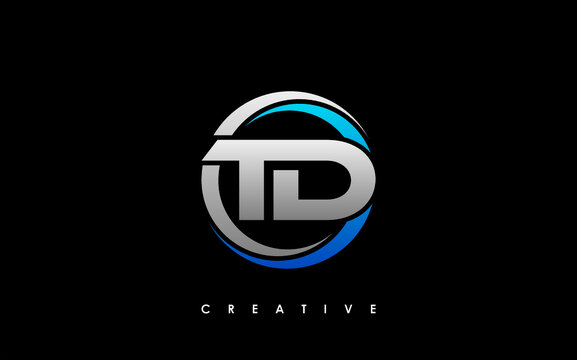 TD Letter Initial Logo Design Template Vector Illustration