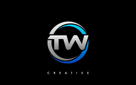 TW Letter Initial Logo Design Template Vector Illustration