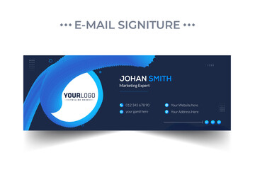 Fototapeta na wymiar Modern email signature template or email footer and personal social media cover design