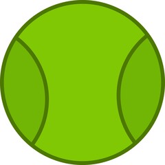 Tennis Vector Line Filled Green Icon Design