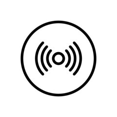 Radio signal vector line icon . Editable Stroke