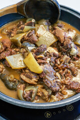 A delicious Chinese dish, braised turtle in fragrant sauce