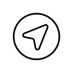 GPS vector line icon . Editable Stroke