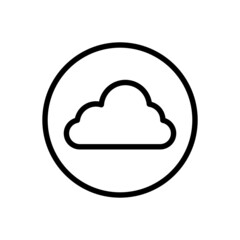 Cloud vector line icon . Editable Stroke