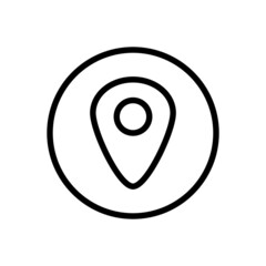 Pin location vector line icon . Editable Stroke