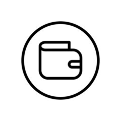 Wallet vector line icon . Editable Stroke