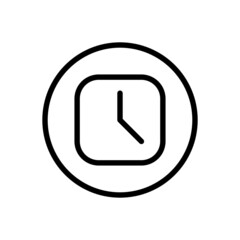 Clock vector line icon . Editable Stroke