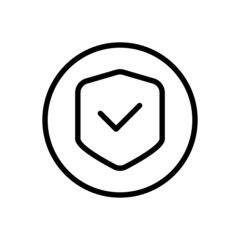 Shield vector line icon. Editable Stroke