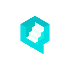 Stair cube logo