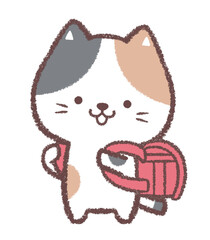 ミケネコと赤いランドセル