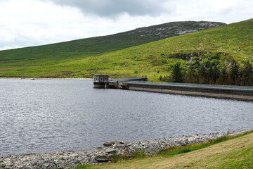 Spelga Dam reservoir in Mourne Mountains, County Down, Northern Ireland