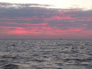 sunset over the sea