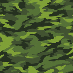 Fototapeta premium Texture camouflage hand drawn seamless pattern. Abstract modern camo military background. Fabric textile and vinyl wrap endless print template. Vector illustration.