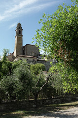 Veduta della chiesa di Arquà Petrarca, Padova Italia
