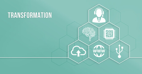 Internet, business, Technology and network concept.Business Transformation. Future and Innovation Internet and network concept.