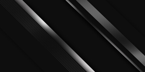 Black modern luxury abstract background with shadows and light lines. Modern Design luxury futuristic dark backdrop