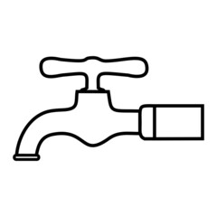 Faucet vector icon. mixer illustration sign. plumbing symbol or logo.