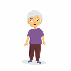 Grandmother. Vector illustration in cartoon style.