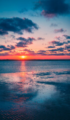 sunset over the ocean