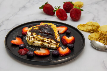 Strawberry crepe cake