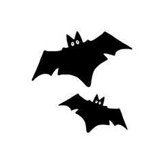 Fototapeta premium Hand drawn bats on white background. Design element for holiday decor.
